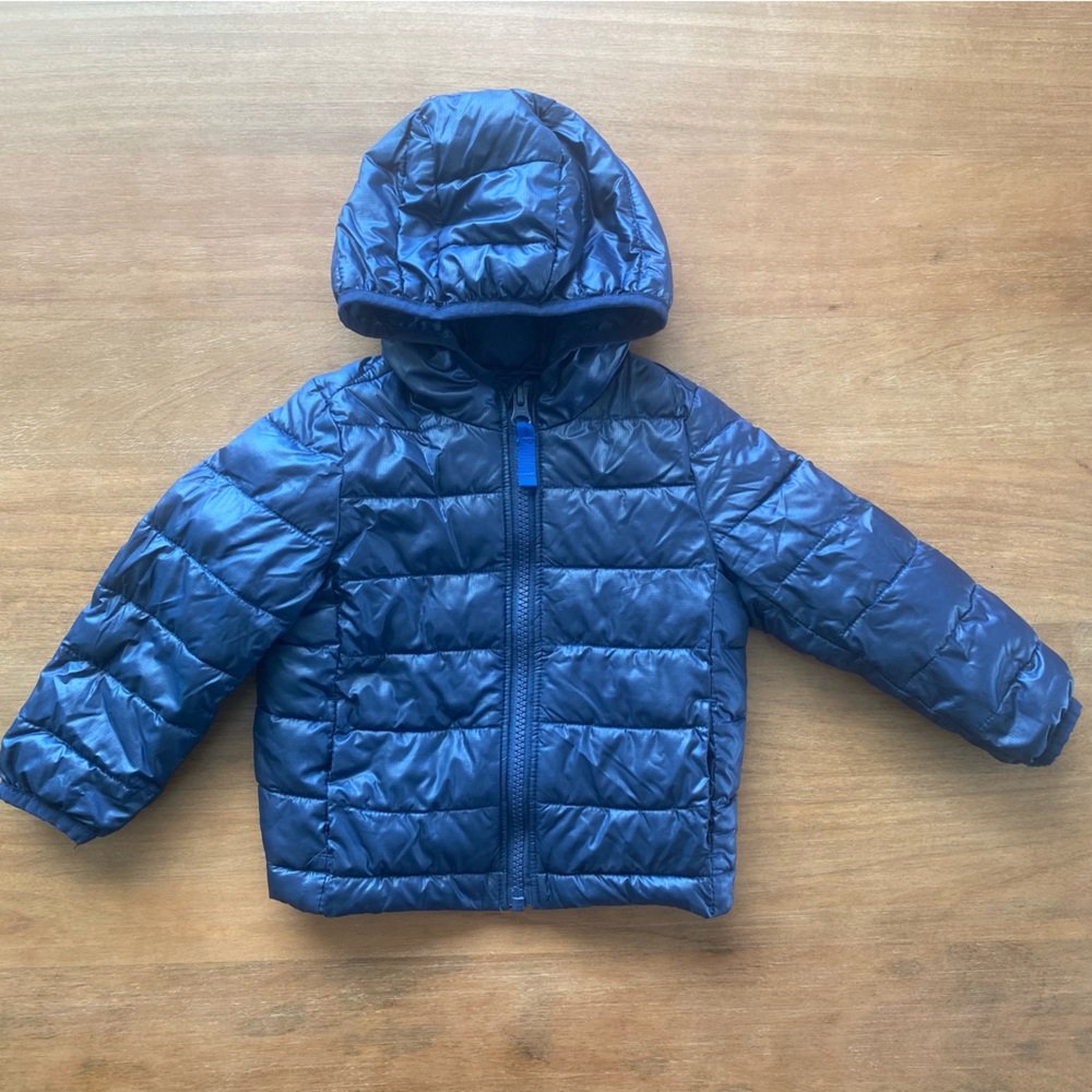 Primary Navy Blue Toddler Lightweight Puffer Jacket